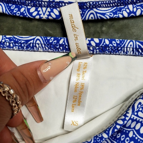 Helen Jon Blue Paisley Print 2 Piece Swimsuit - Picture 4 of 14